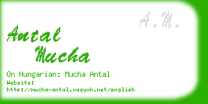 antal mucha business card